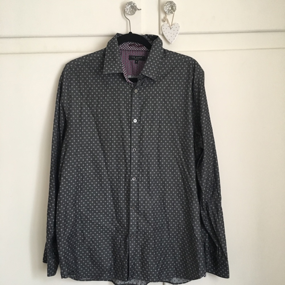 Ted Baker Long Sleeve Button Down Shirt Size 5 XL